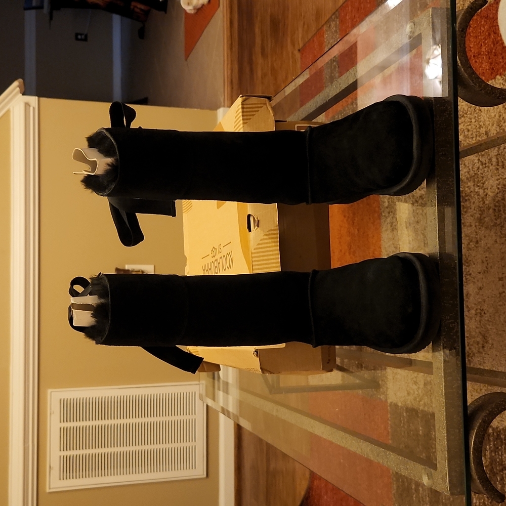 KOOLABURRA BY UGG Women's Andrah Gore Tall Bow Boots in Black